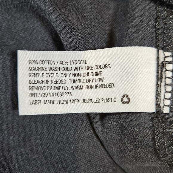 Universal Thread Puff Sleeve Denim Blouse, Black, Small - Picture 11 of 14